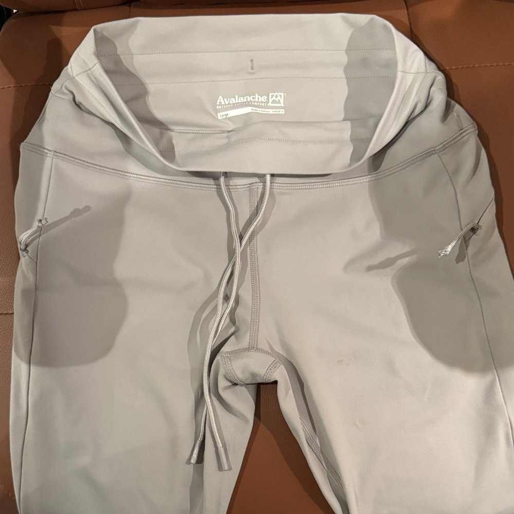 Avalanche Light Gray Jogger Pants with Zipper Details